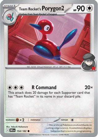 Team Rocket's Porygon2 (154) Reverse Holofoil [SV: Destined Rivals] Pokemon Single Pokémon
