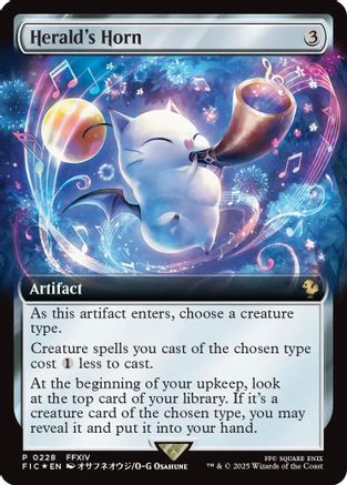 Herald's Horn (Extended Art) (BABP-228) [Buy-A-Box Promos] Foil MTG Single Wizards of the Coast