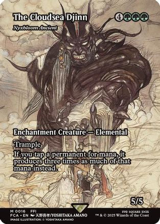 The Cloudsea Djinn - Nyxbloom Ancient (Showcase) (FCA-016) [FINAL FANTASY: Through the Ages] Foil MTG Single Wizards of the Coast