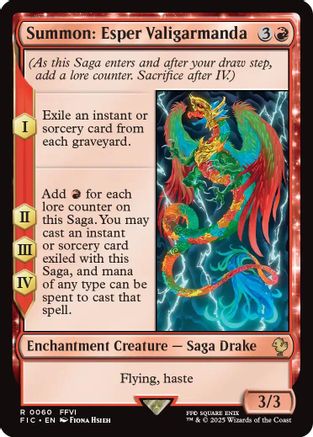 Summon: Esper Valigarmanda (FIC-060) [Commander: FINAL FANTASY] MTG Single Wizards of the Coast