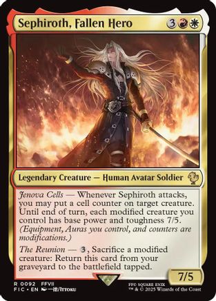Sephiroth, Fallen Hero (FIC-092) [Commander: FINAL FANTASY] MTG Single Wizards of the Coast