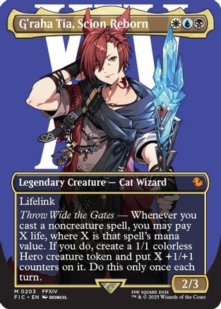 G'raha Tia, Scion Reborn (Borderless) (FIC-203) [Commander: FINAL FANTASY] MTG Single Wizards of the Coast