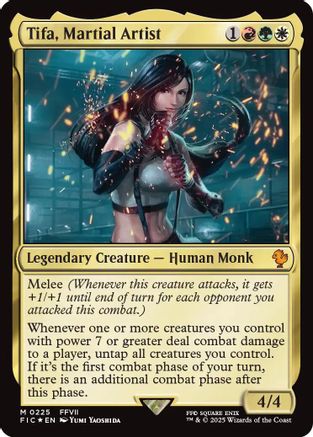 Tifa, Martial Artist (Surge Foil) (FIC-225) [Commander: FINAL FANTASY] Foil MTG Single Wizards of the Coast