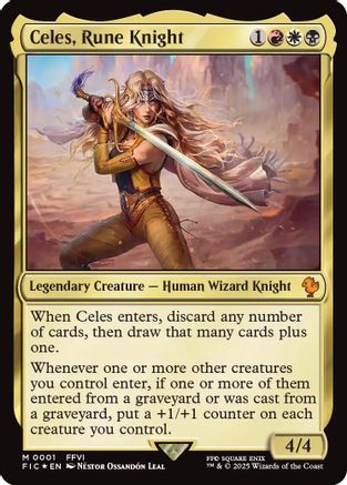 Celes, Rune Knight (FIC-001) [Commander: FINAL FANTASY] Foil MTG Single Wizards of the Coast