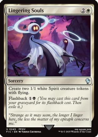 Lingering Souls (FIC-245) [Commander: FINAL FANTASY] MTG Single Wizards of the Coast