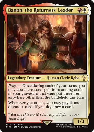 Banon, the Returners' Leader (FIC-078) [Commander: FINAL FANTASY] MTG Single Wizards of the Coast