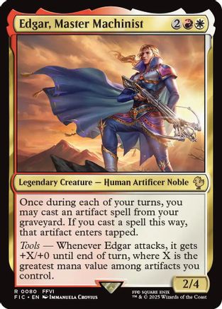 Edgar, Master Machinist (FIC-080) [Commander: FINAL FANTASY] MTG Single Wizards of the Coast