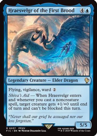 Hraesvelgr of the First Brood (FIC-037) [Commander: FINAL FANTASY] MTG Single Wizards of the Coast