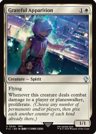 Grateful Apparition (FIC-244) [Commander: FINAL FANTASY] MTG Single Wizards of the Coast