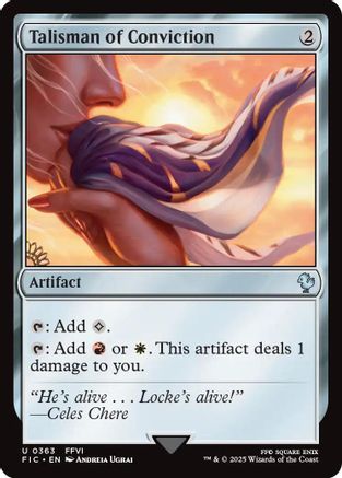 Talisman of Conviction (FIC-363) [Commander: FINAL FANTASY] MTG Single Wizards of the Coast