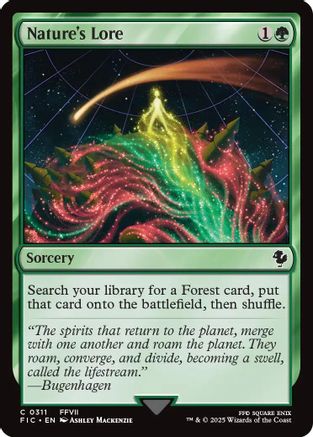 Nature's Lore (FIC-311) [Commander: FINAL FANTASY] MTG Single Wizards of the Coast
