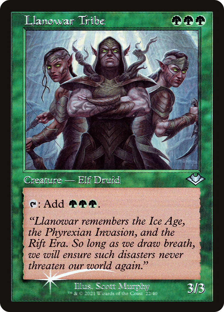 Llanowar Tribe (MH1-022) [Modern Horizons 1 Timeshifts] Foil MTG Single Wizards of the Coast