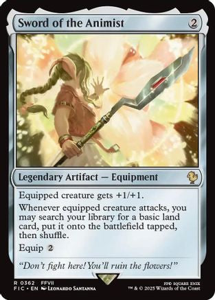 Sword of the Animist (FIC-362) [Commander: FINAL FANTASY] MTG Single Wizards of the Coast