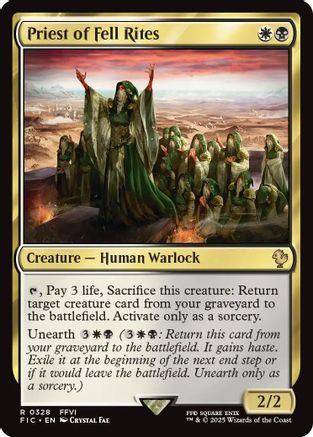 Priest of Fell Rites (FIC-328) [Commander: FINAL FANTASY] MTG Single Wizards of the Coast