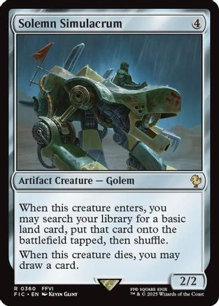 Solemn Simulacrum (FIC-360) [Commander: FINAL FANTASY] MTG Single Wizards of the Coast