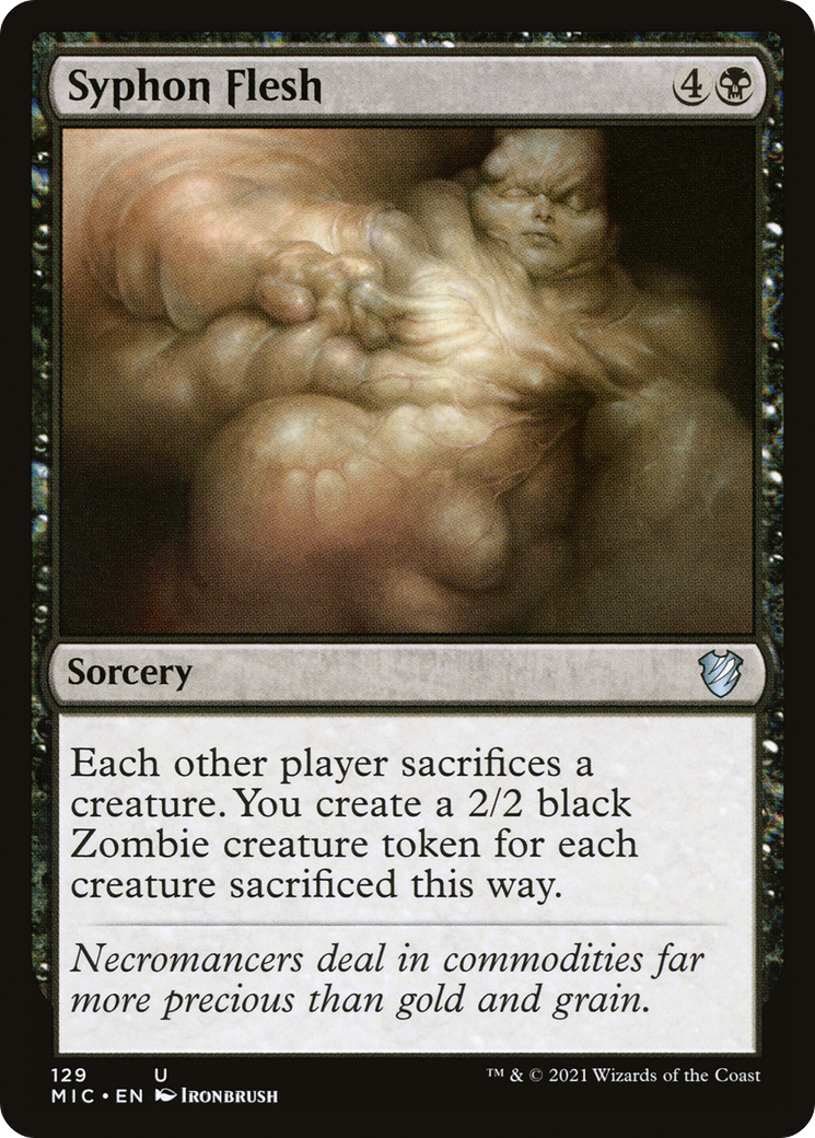 Syphon Flesh (MIC-129) [Midnight Hunt Commander] MTG Single Wizards of the Coast