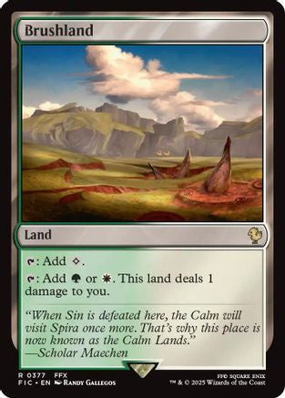 Brushland (FIC-377) [Commander: FINAL FANTASY] MTG Single Wizards of the Coast