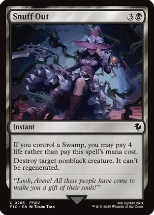 Snuff Out (FIC-285) [Commander: FINAL FANTASY] MTG Single Wizards of the Coast