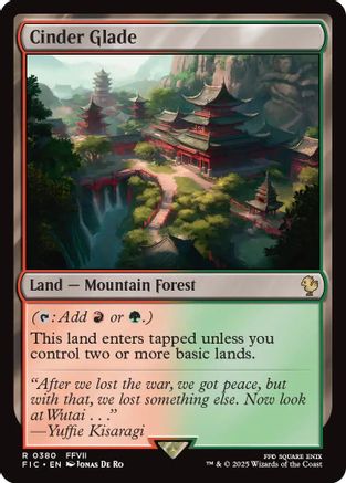 Cinder Glade (FIC-380) [Commander: FINAL FANTASY] MTG Single Wizards of the Coast