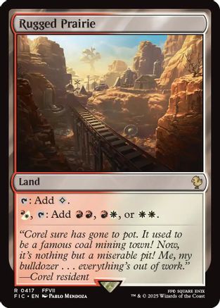 Rugged Prairie (FIC-417) [Commander: FINAL FANTASY] MTG Single Wizards of the Coast