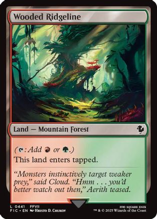 Wooded Ridgeline (FIC-441) [Commander: FINAL FANTASY] MTG Single Wizards of the Coast