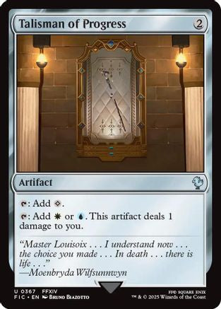 Talisman of Progress (FIC-367) [Commander: FINAL FANTASY] MTG Single Wizards of the Coast