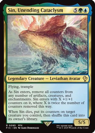 Sin, Unending Cataclysm (FIC-095) [Commander: FINAL FANTASY] MTG Single Wizards of the Coast