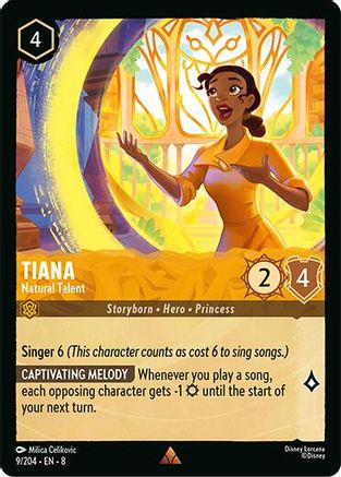Tiana - Natural Talent (9/204) [Reign of Jafar] Cold Foil Lorcana Single Disney