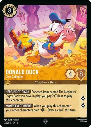 Donald Duck - Coin Collector (37/204) [Reign of Jafar] Cold Foil Lorcana Single Disney
