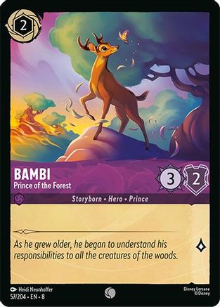 Bambi - Prince of the Forest (57/204) [Reign of Jafar] Cold Foil Lorcana Single Disney