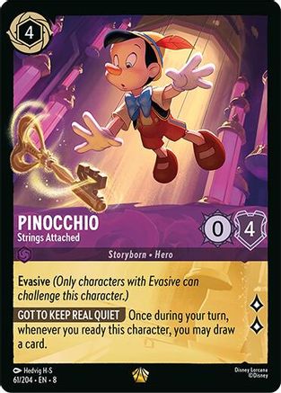 Pinocchio - Strings Attached (61/204) [Reign of Jafar] Lorcana Single Disney