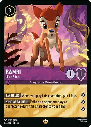 Bambi - Little Prince (63/204) [Reign of Jafar] Cold Foil Lorcana Single Disney