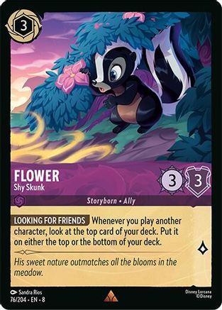 Flower - Shy Skunk (76/204) [Reign of Jafar] Lorcana Single Disney