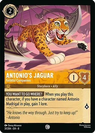 Antonio's Jaguar - Faithful Companion (31/204) [Reign of Jafar] Lorcana Single Disney