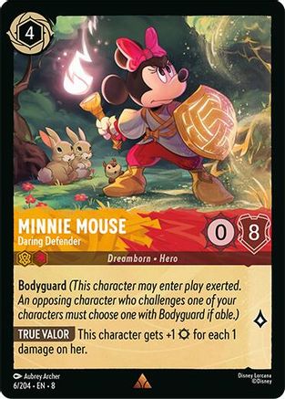 Minnie Mouse - Daring Defender (6/204) [Reign of Jafar] Lorcana Single Disney