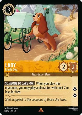 Lady - Family Dog (11/204) [Reign of Jafar] Cold Foil Lorcana Single Disney