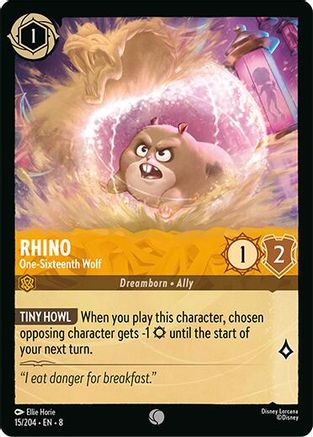 Rhino - One-Sixteenth Wolf (15/204) [Reign of Jafar] Cold Foil Lorcana Single Disney