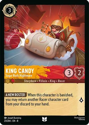King Candy - Sugar Rush Nightmare (23/204) [Reign of Jafar] Cold Foil Lorcana Single Disney