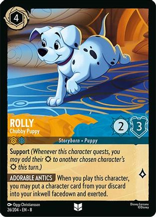 Rolly - Chubby Puppy (26/204) [Reign of Jafar] Cold Foil Lorcana Single Disney