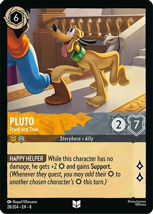 Pluto - Tried and True (28/204) [Reign of Jafar] Cold Foil Lorcana Single Disney