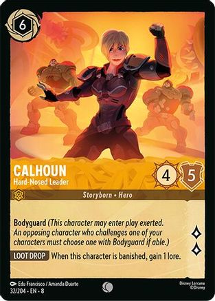 Calhoun - Hard-Nosed Leader (32/204) [Reign of Jafar] Cold Foil Lorcana Single Disney