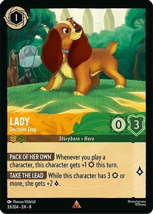 Lady - Decisive Dog (33/204) [Reign of Jafar] Cold Foil Lorcana Single Disney