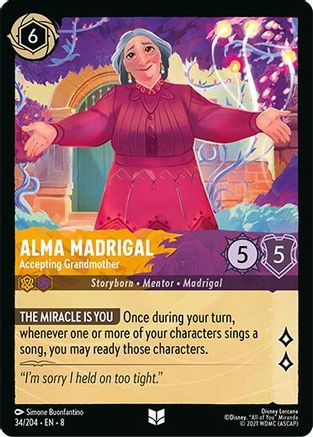 Alma Madrigal - Accepting Grandmother (34/204) [Reign of Jafar] Cold Foil Lorcana Single Disney