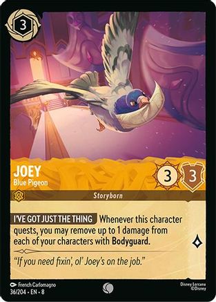 Joey - Blue Pigeon (36/204) [Reign of Jafar] Cold Foil Lorcana Single Disney