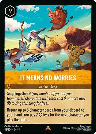 It Means No Worries (42/204) [Reign of Jafar] Lorcana Single Disney