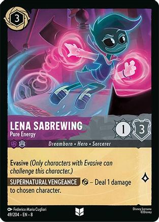 Lena Sabrewing -- Pure Energy (49/204) [Reign of Jafar] Lorcana Single Disney