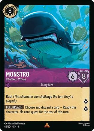 Monstro - Infamous Whale (64/204) [Reign of Jafar] Lorcana Single Disney
