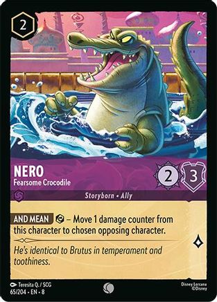 Nero - Fearsome Crocodile (65/204) [Reign of Jafar] Lorcana Single Disney