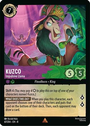 Kuzco - Impulsive Llama (67/204) [Reign of Jafar] Cold Foil Lorcana Single Disney