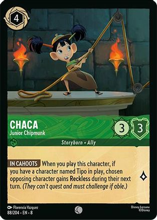 Chaca - Junior Chipmunk (88/204) [Reign of Jafar] Lorcana Single Disney